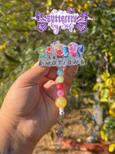 Load image into Gallery viewer, Emotions Inside Out themed badge reel ( 360 Swivel Clip )