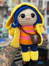 Load image into Gallery viewer, Coraline Inspired Crochet Doll