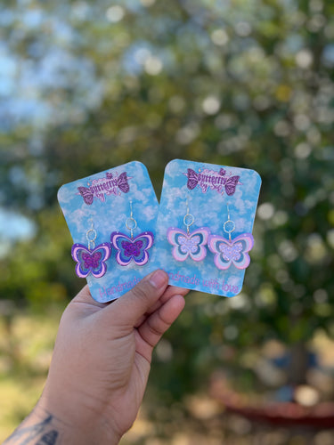 Butterfly acrylic earrings