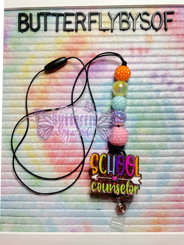 School Counselor Beaded Lanyards