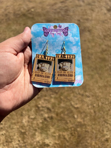 Wanted Poster Earrings