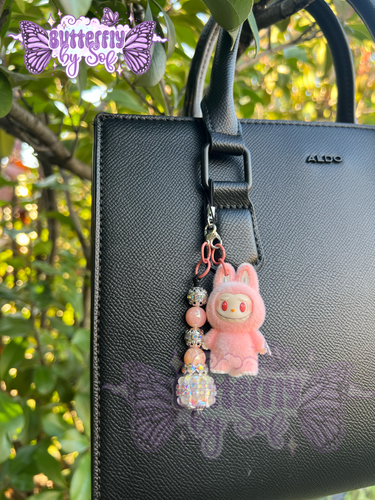 Peach Zimomo bag charm