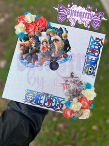 One Piece Graduation Cap Topper